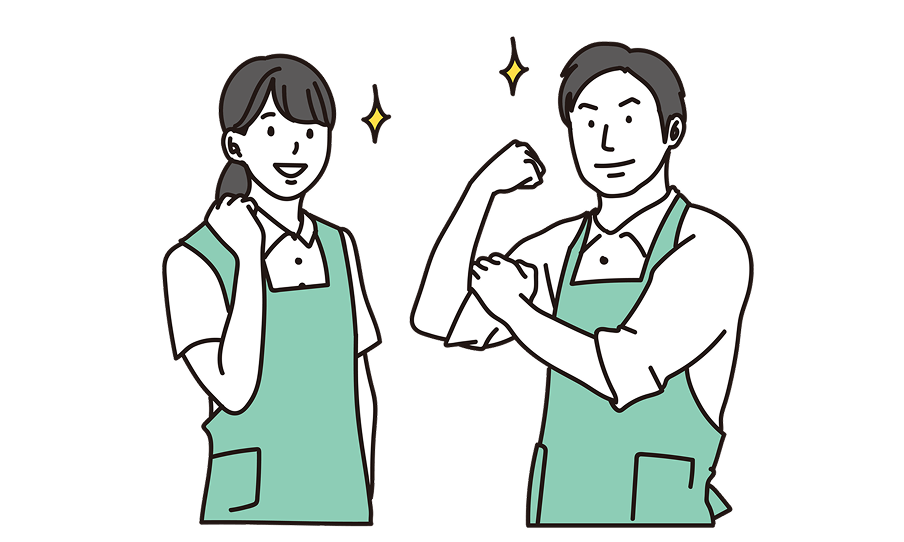 古書河島のスタッフのイラスト画像